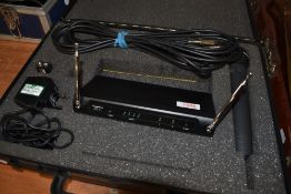 A Trantec handheld radio mic system , S3.2 , 175.000MHZ licence exempt according to label