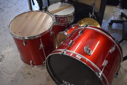 A drum kit and accesories, skin named Zenith