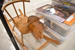 A childs rocking horse