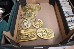 20th century horse brass and steam fair badges