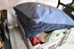 A selection of soft furnishings and cushion