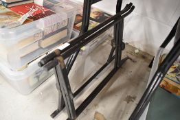 An antique campaign table base
