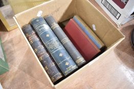 A box of reference books