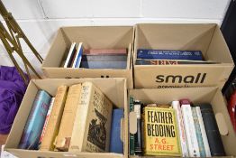 Four boxes of library and text books
