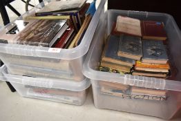 Three boxes of fiction books