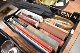 Antique and later library volumes including Dandy comics and Churchill the Struggle for Survival