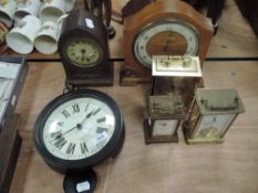 A selection of carriage clocks and similar