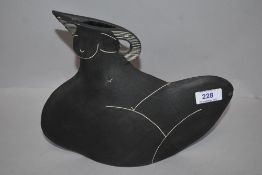 A 20th century modern Jude Jelfs ' Black Olympia ' studio pottery sculpture of erotic and nude