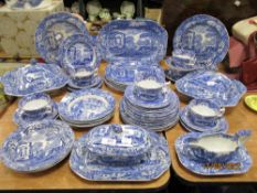 A fine selection of 20th century Copeland Spode Italian pattern dinner and tea wares