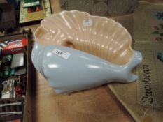 An early 20th century Poole pottery shell ornament