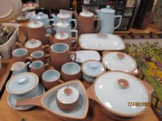 A selection of mid century dinner and tea wares by Lovatts and Langley