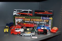A Corgi 1:50 scale diecast, Eddie Stobbart MAN Curtainsider, boxed 7580 and a box of modern playworn