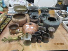 A selection of Victorian and later copper and brass planters