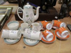 A 20th century part coffee service by Midwinter with a similar French set