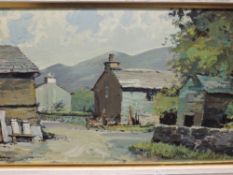 T b Bower, (contemporary), an oil painting, Troutbeck, indistinctly signed, 30 x 77cm, framed, 38