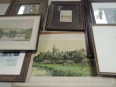 Lucretia Johnson (19th/20th century), a waterclour, archway, signed, 11 x 8cm, mounted framed and