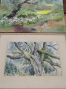 Audrey Blake, (contemporary), an oil painting, country landscape, signed, 40 x 50cm, unframed, and