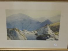 William Heaton Cooper, (1903-1995), after, a print, a Langdale Beck, signed, 40 x 53cm, later