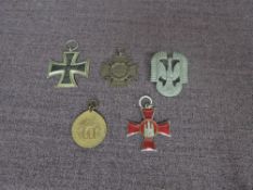 A group of 5 Medals German 1901 China Boxer Rebellion German 1914-1918 Honour Cross German 1813 1914