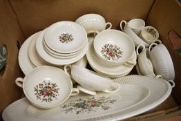 A part dinner service by Wedgwood in the Conway pattern