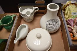 A selection of medicinal ceramics including Inhaler