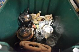A selection of ceramics and glass wares