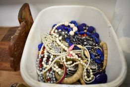 A large selection of costume jewellery necklaces etc