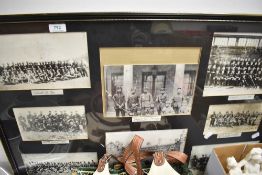 A framed montage of Lancashire military photographs
