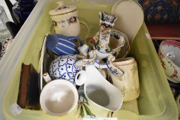 A selection of ceramics and glass wares