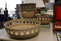 20th century Torquil Henley in Arden studio pottery bowls and planter