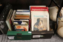 Two boxes of art craft and design interest books including Japanese prints