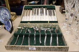 A mid century Viners canteen of cutlery
