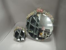 Two 20th century Barbola mirrors with decorated frames