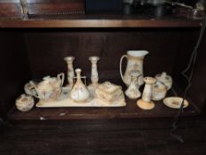 An early 20th century Crown Devon Fieldings ceramic dressing table set with additional pieces