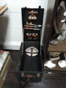 A modern picnic storage hamper with accessories