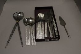 A selection of cutlery including Viners