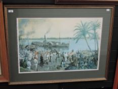 Terence Tenison Cuneo, (1907-1996), after, a print, The Nile, 47 x 69cm, dated 1981, 67 x 89cm,