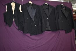 Three gents dinner jackets and a waistcoat.