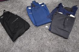 A collection of vintage ski pants and salopettes
