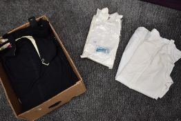A mixed box of gents antique and vintage dress trousers in various sizes and styles, some grey