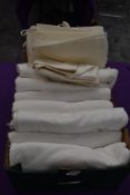 Seven vintage bed sheets, including Horrockses, also included are two bolster cases.