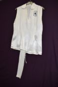 An iconic vintage satin gym slip, circa 1930s to 1950s 'The Womens League of Health and Beauty'.