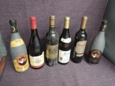 Six bottles of Red Wine, Chateau Batailley Grand Cru Classe 1985 12.5% vol 750ml, Maranges 1er Cru