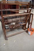 A traditional weaving loom and accesories