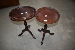 Two reproduction wine/occasional tables (not a pair)