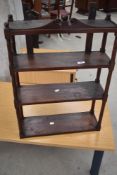 A set of small Victorian mahogany wall shelves