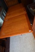 A modern hardwood (possibly yew) gateleg table , open size approx. 179 x 80cm