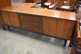 A vintage sapele long john style sideboard