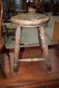 A 19th Century stool having turned frame