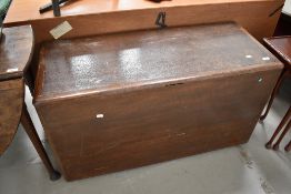 A vintage oak blanket box.